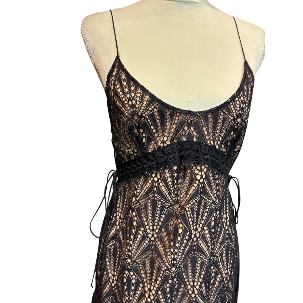 For Love and Lemons Black Lace Mini Dress Size L - Picture 8 of 16